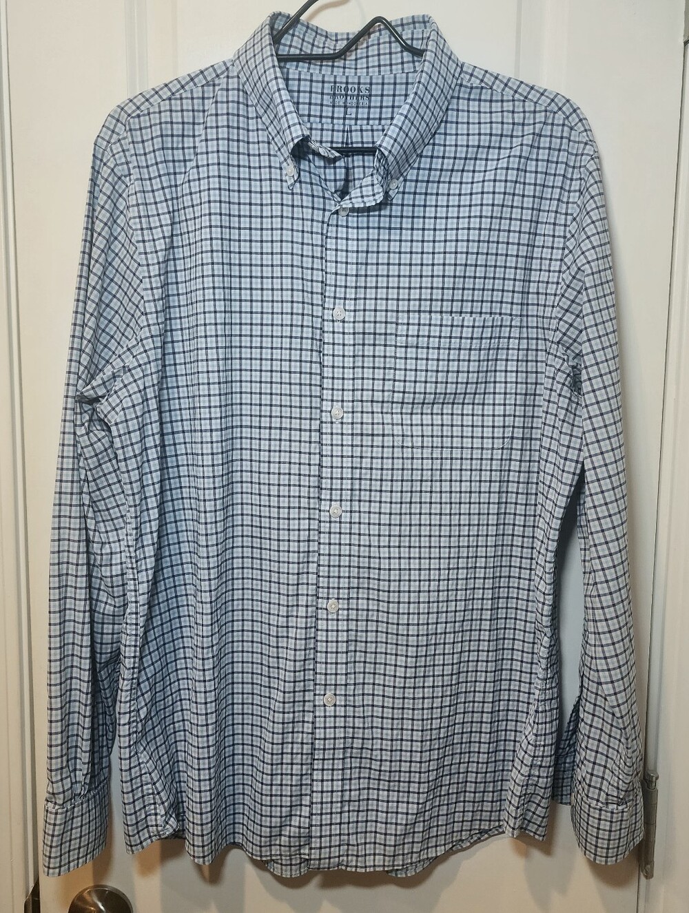 Brooks Brothers Men’s Blue Plaid Button-Down Shirt